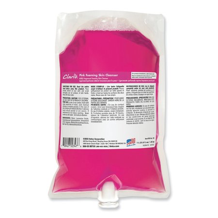 BETCO Pink Foaming Skin Cleanser, Fresh, 1,000 mL Refill Bag, 6PK 7502900